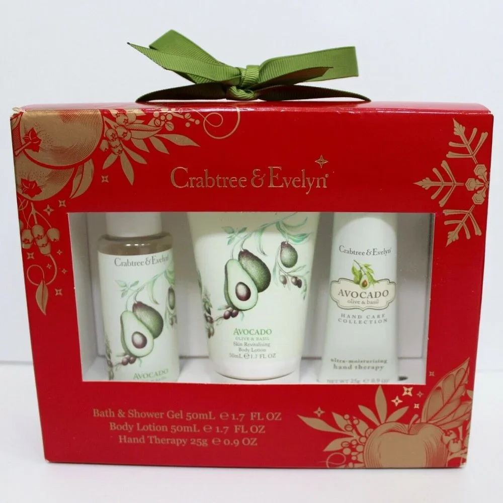 Crabtree & Evelyn Avocado, Olive & Basil 3-Pack Set